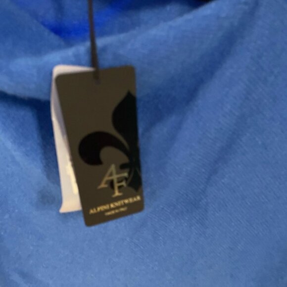 Stylish Cobalt Blue Cowl Neck Sweater - Picture 2 of 8